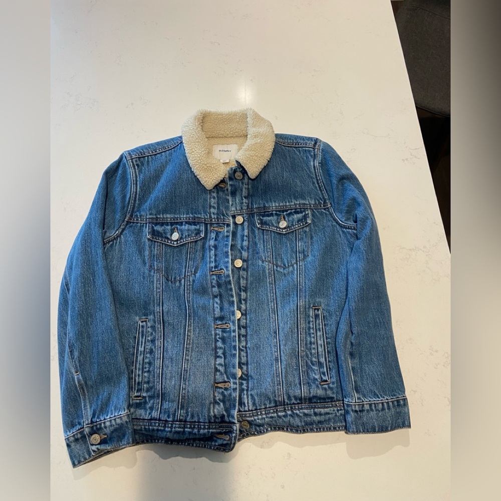 Denim Sherpa Lined Jacket